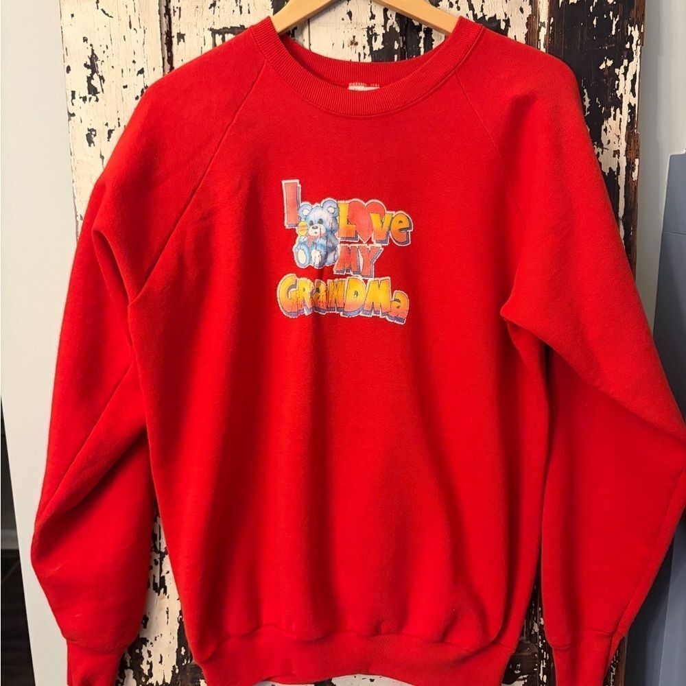 I Love My Grandma vintage teddy bear sweatshirt. Size XL